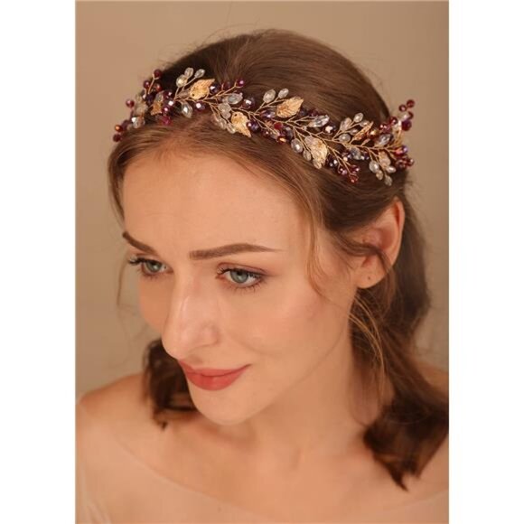 Women Girls Hair Vine Crystal Wedding Headband  Fall Boho Bridal Hair‎ Piece - Picture 3 of 5